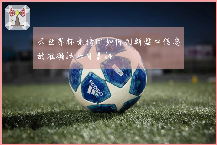 买世界杯竞猜时如何判断盘口信息的准确性和可靠性