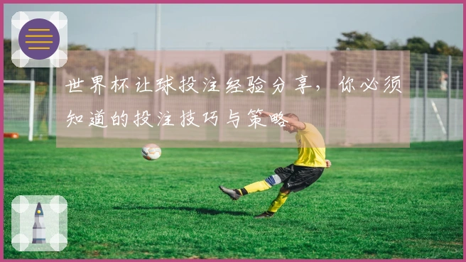 世界杯让球投注经验分享，你必须知道的投注技巧与策略